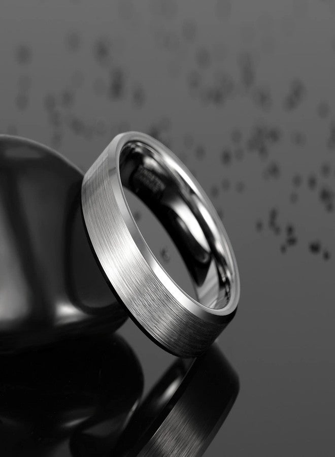 Greenpod 8MM Tungsten Carbide Engagement Rings for Men Engraved I Love You Beveled Edges Polish Wedding Band Women Comfort Fit Size 8 - Image 2